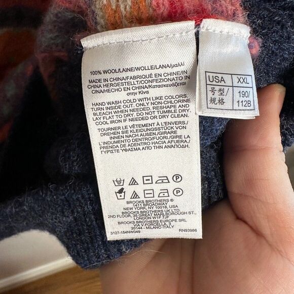 Brooks Brothers Women’s Wool Sweater Vest Size XXL Colorful Sleeveless Top - Picture 4 of 7